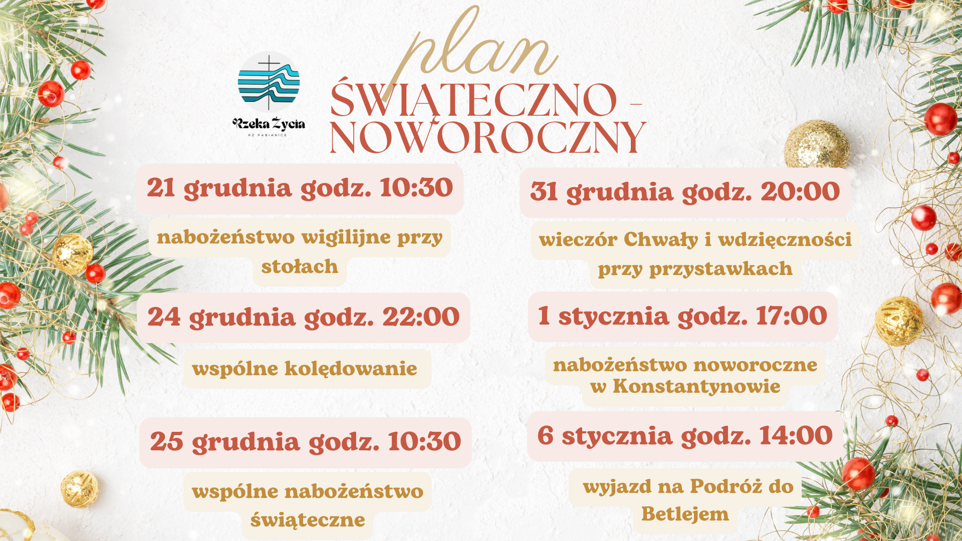 Rozkład świąteczny